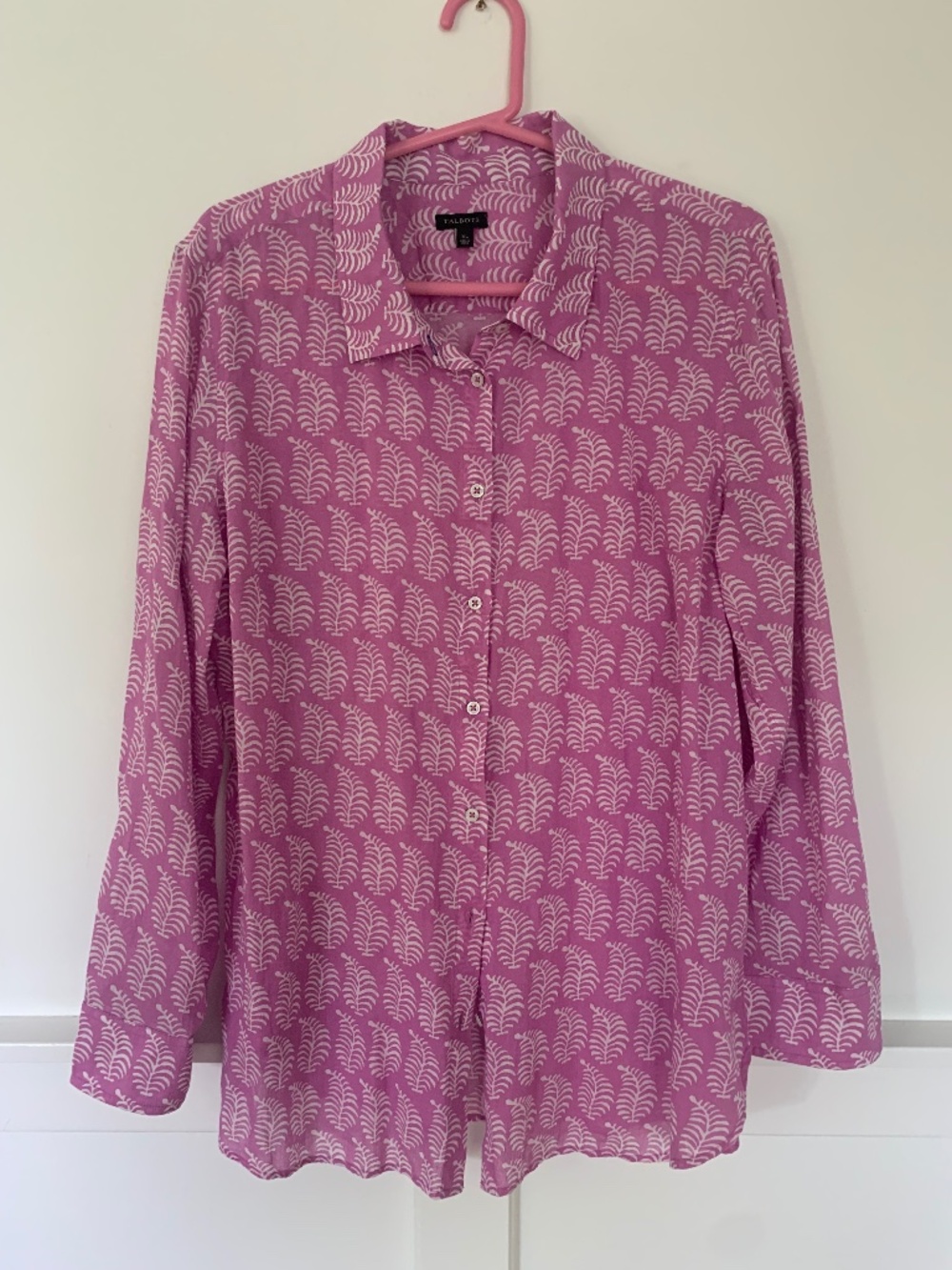 Talbots XL Mauve and Cream Top